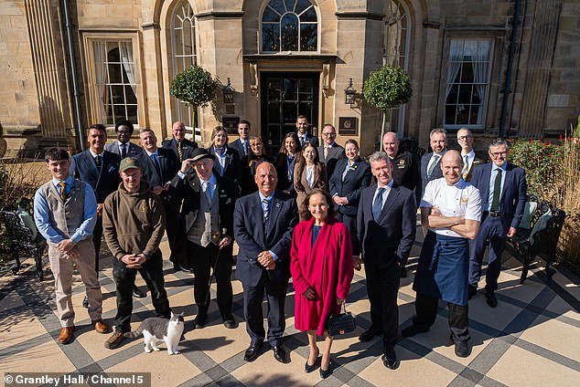 Barnsley-born Valeria Sykes (pictured centre) purchased the 17th century manor house back in 2015
