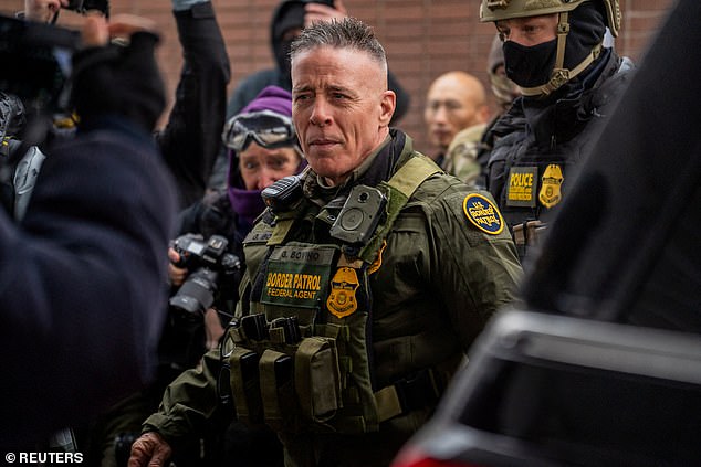 U.S. Border Patrol Chief Gregory Bovino in Minneapolis, Minnesota in January