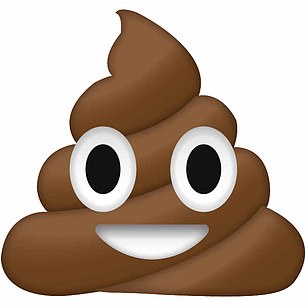The poop emoji was fourth on the list, annoying 18 per cent of Brits